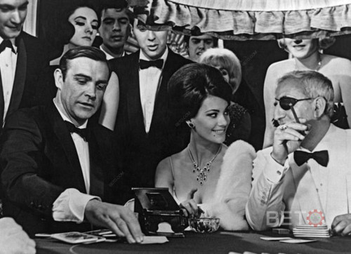 James Bond  Playing Casino Baccarat