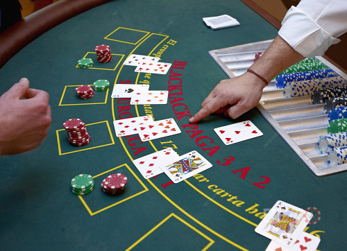 Live Blackjack Table With Several Players