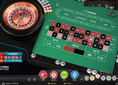 Bet Area In Roulette Plus The Casino Wheel Itself