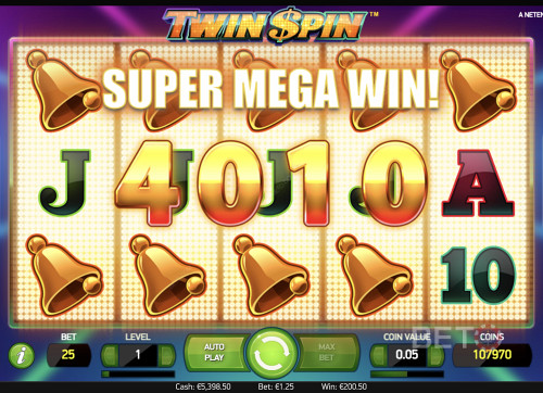 Winning A Super Mega Win In Twin Spin