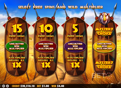 Choose From Different Options When Free Spins Are Triggered In Great Rhino Megaways Slot