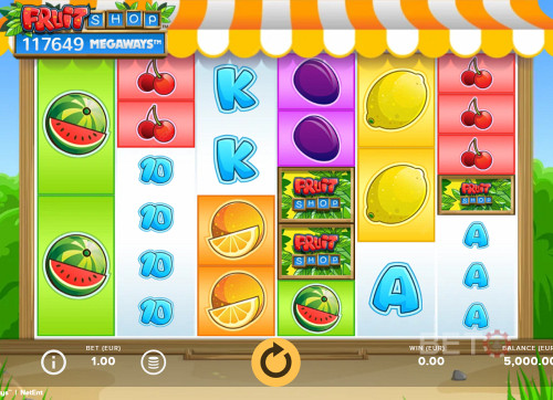 Spin And Win Big On The Wheels Of The Fruit Shop Megaways Slot Machine