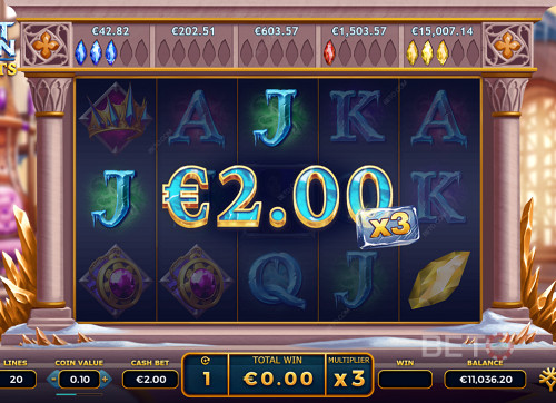 Jackpot Free Spins Special Feature In Frost Queen Jackpots