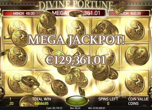 Hovedattraktionen I Divine Fortune Er At Ramme Mega Jackpot 