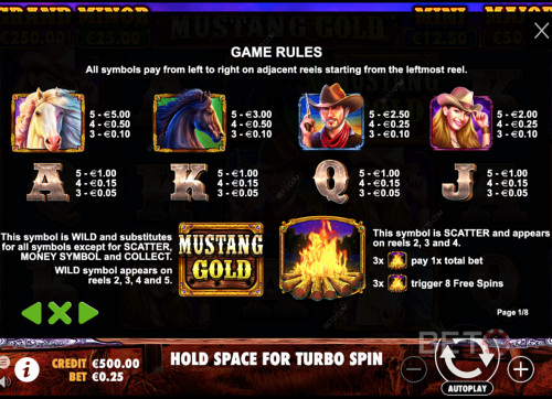 Game Rules Of Mustang Gold Online Slot