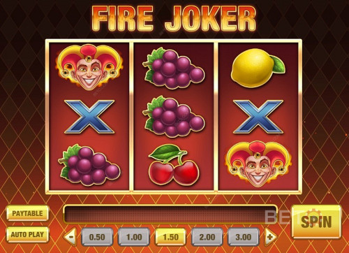 Getting Different Symbols Gives Zero Payout In Fire Joker