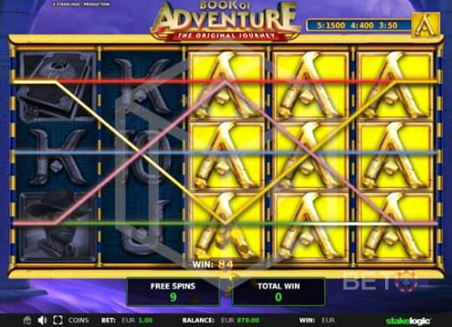 The Illustration Shows All Paylines On A Video Slot.