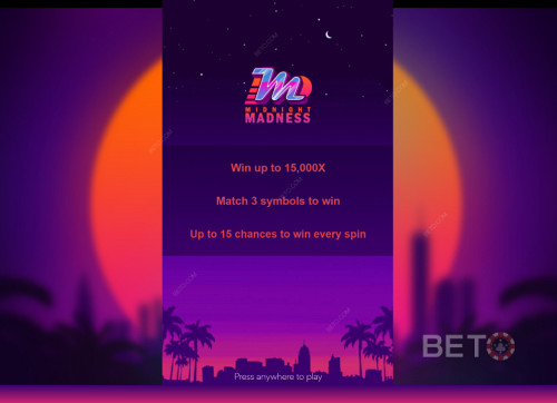 Startskærmen I Midnight Madness Med Informationer Om Gameplayet