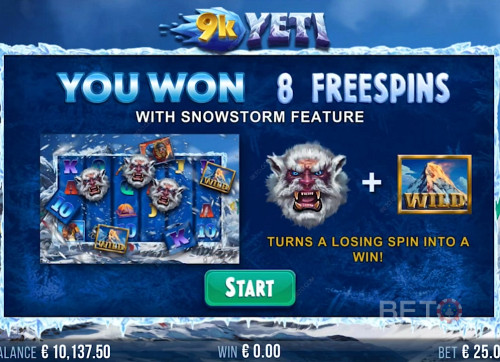 Enjoy Free Spins With Snowstorm Feature