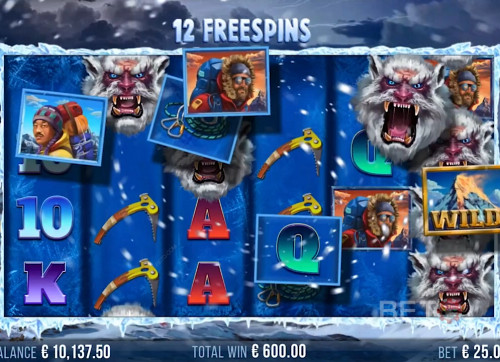 Enjoy Free Spins With The Snowstorm Feature In 9K Yeti Slot