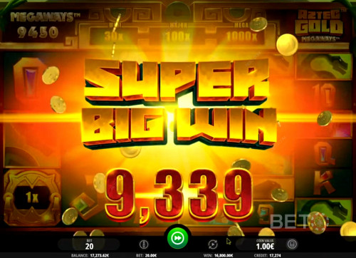 Super Big Win In Aztec Gold Megaways Video Slot