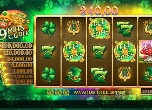 Special Free Spin Symbols In 9 Pots Of Gold 