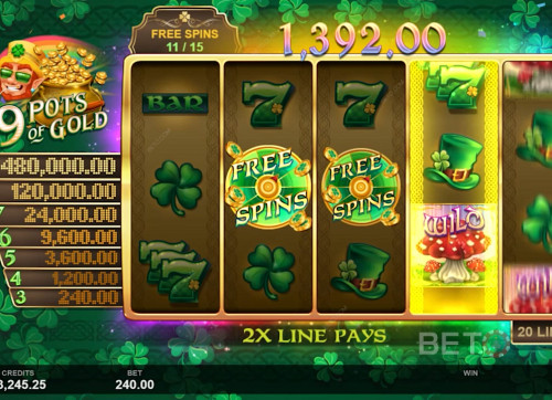 Special Free Spins Symbols In 9 Pots Of Gold