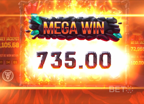 Mega Win In Mount Magmas Slot