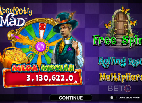 Enjoy Progressive Jackpots And Other Features In Absolootly Mad: Mega Moolah Video Slot