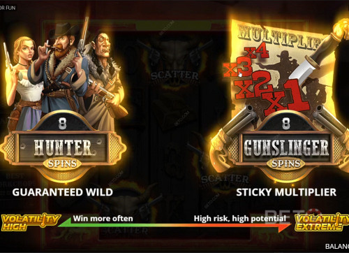 Hunter Spins And Gunslinger Spins Guarantees You With Wild And Sticky Multiplier