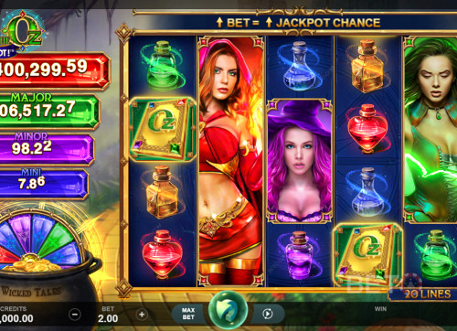  Sisters Of Oz Wowpot - Experience The Enchanting Power Of 4 Seductive Sisters On 5 Reels With 20 Bet Lines
