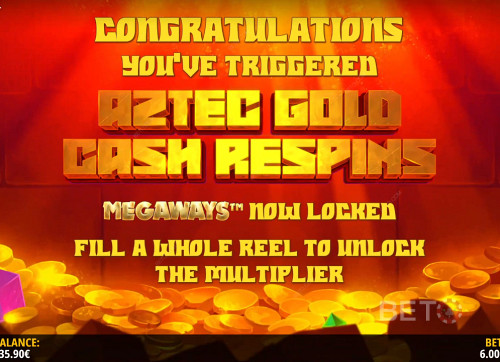 Trigger Aztec Gold Cash Respins By Landing 5 Scatters