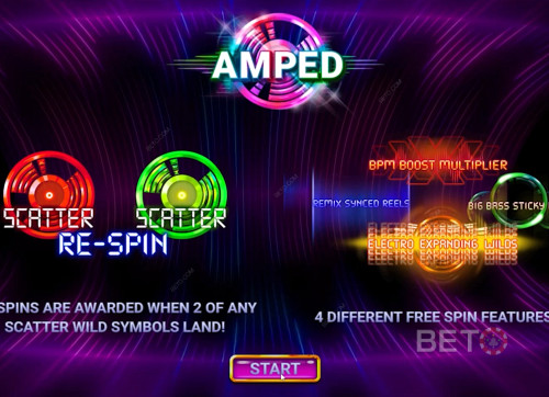Intro Screen Showing Bonuses In Amped