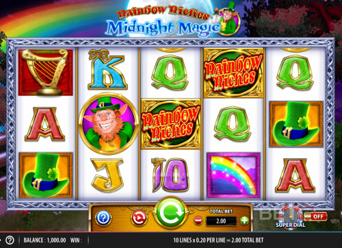 5X3 Gaming Grid In Rainbow Riches Midnight Magic