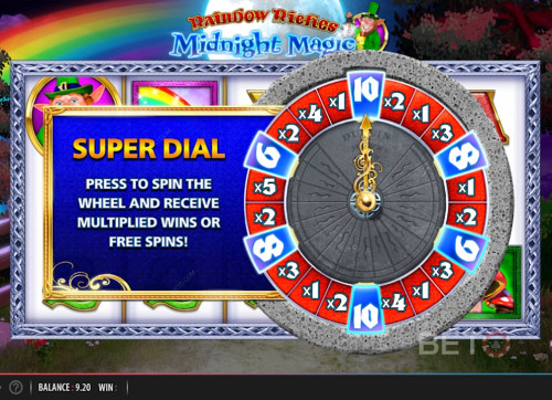 Rainbow Riches Midnight Magic's Super Dial Bonus