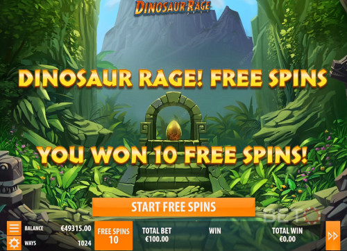 Winning Free Spins In Dinosaur Rage