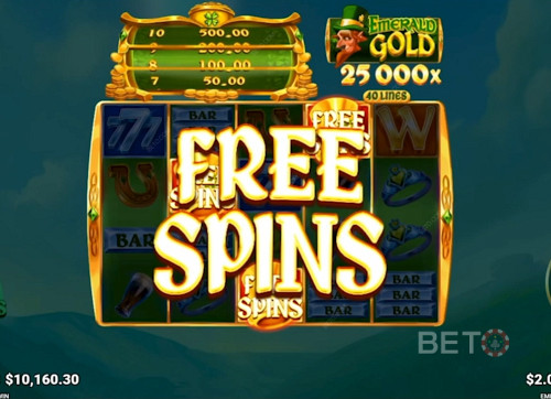 Enjoy Free Spins In Emerald Gold Video Slot