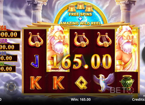 Play And Get A Chance To Win One Of 4 Fixed Jackpot Prizes In The Amazing Link Zeus Slot
