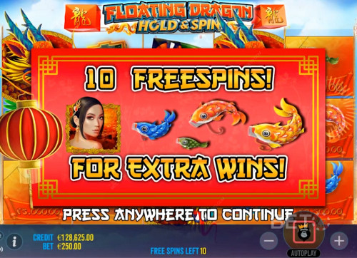 Landing Free Spins In Floating Dragon