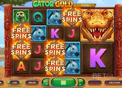 Gator Gold Gigablox - Meet The Snapping Golden Gator Alligator With Winnings As High As X20.000!