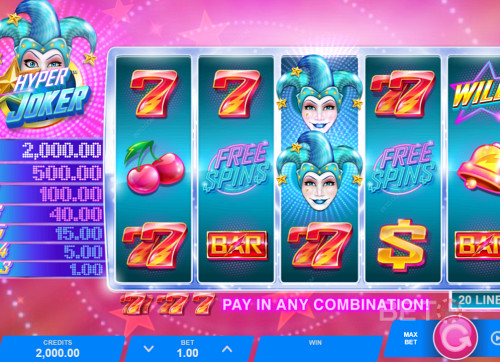 Hyper Joker Slot Features 5 Reels And 20 Playlines