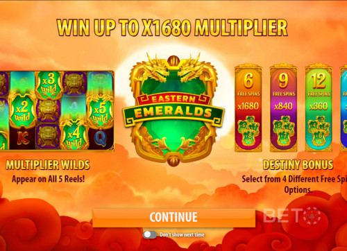 Enjoy Multiplier Wilds And Different Types Of Free Spins In Eastern Emeralds Slot