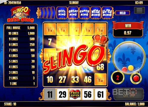 Slingo In Slingo Reel King Slot