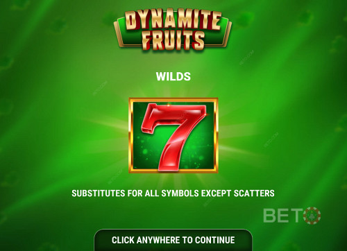 Dynamite Fruits Slot - Wild Symbols - The Red Seven