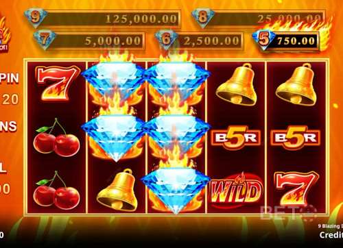 Discover Exciting Free Spin Bonuses And Cash Prizes In The 9 Blazing Diamonds Wowpot Slot
