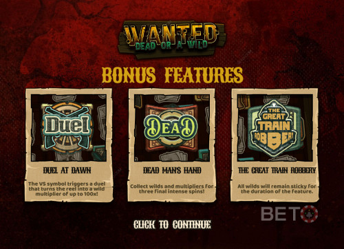 Wanted Dead Or A Wild's Intro Screen