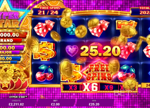 Win Rewards Worth Up To 7,250X The Stakes In The Hyper Star Slot