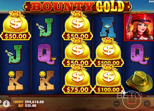 Money Bag Symbols On Bounty Gold's Grid