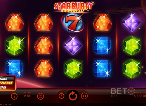 Click On Activate Xxxtreme Spins To Enjoy Guaranteed Wilds In The Starburst Xxxtreme Slot