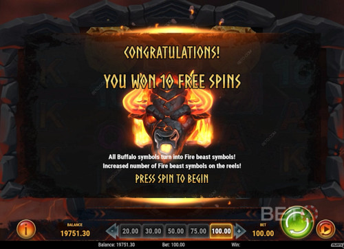 Beasts Of Fire's Free Spins Round