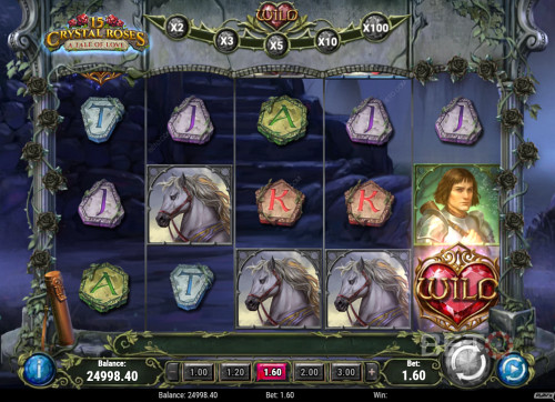 Enjoy Normal And Multiplier Wilds In 15 Crystal Roses: A Tale Of Love Slot
