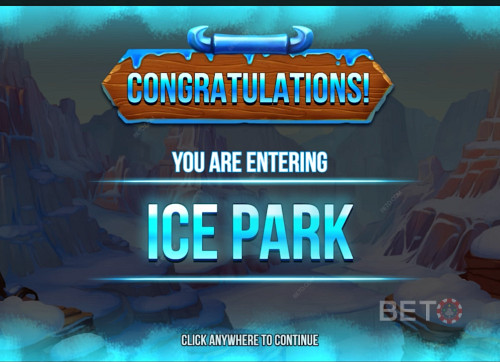 Land The Blue & Red Bison Scatter Symbols To Unlock The Ice Park Bonus Feature