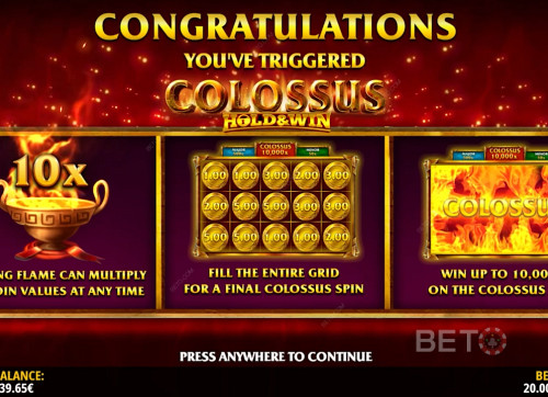 Enjoy A Multiplier Of Up To 10X And Get The Max Win Of 10,000X In The Hold And Win Feature