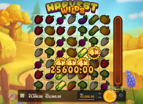 Enjoy A Win Multiplier Of 256X By Landing 4 Wild Multiplier Sunflowers With 4X Multipliers