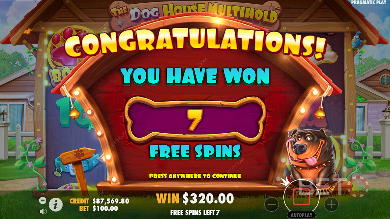 Win 9,000x Your bet in the The Dog House Multihold Online Slot!