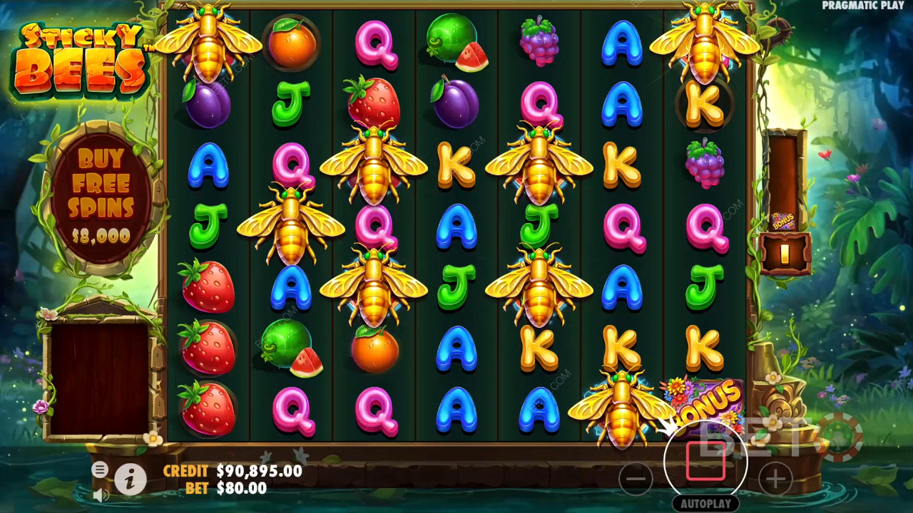Witness the power of Sticky Bees reels in Sticky Bees slot