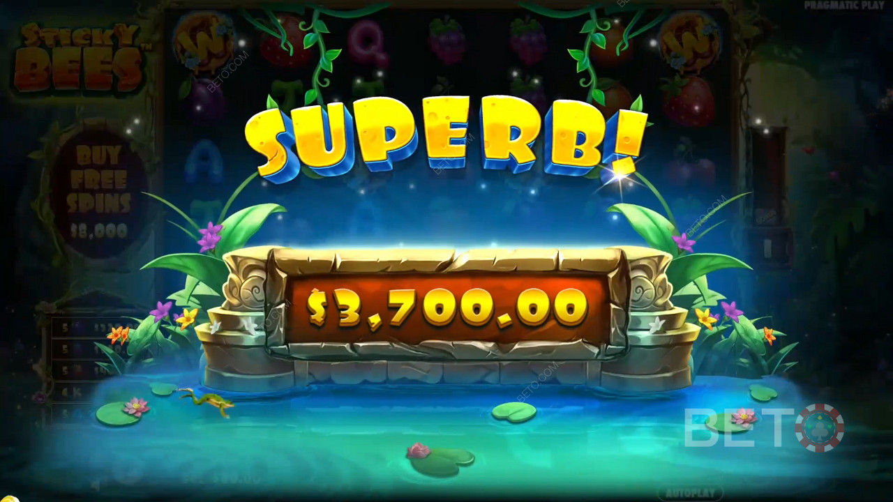 Big wins are common in the Sticky Bees slot