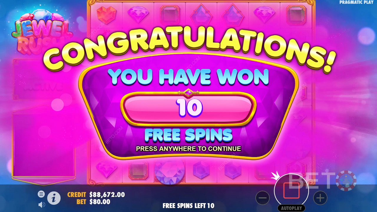 Win 5,000x Your bet in the Jewel Rush Slot!