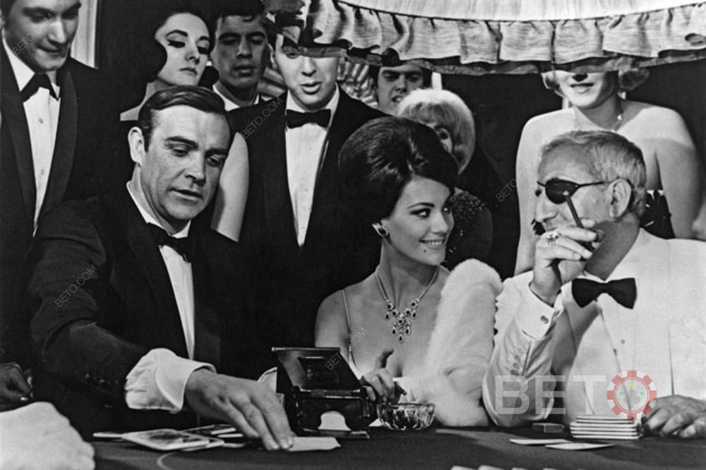 James Bond  Playing Casino Baccarat