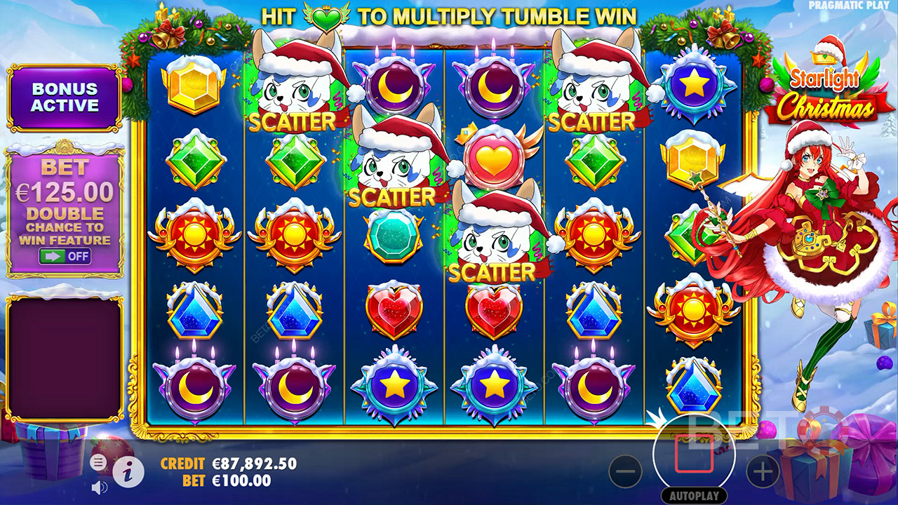 4 or more Scatter symbols will award you 15 Free Spins
